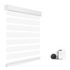 Motorized Blinds with Remote, 60% Blackout Smart Zebra Shades, Built-in