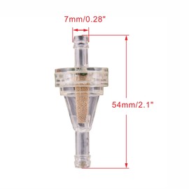 WOOSTAR 7mm Fuel Filters with Copper Powder Replacement for 50cc 70cc 90cc 110cc 125cc 150cc Dirt Pit Bike ATV 4 Wheeler Quad Moped Scooter Pack of 10