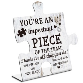 TRCENDE Team Thank You Puzzle Office Gifts Retirement Goodbye Farewell For Coworkers, Appreciation Gifts for Boss Lady Manager Leaving Gift, Metal Puzzle Office Decorative Signs & Plaques xpp238