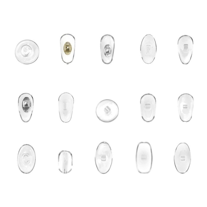 US Ship Silicone Nose Pads For Eyeglasses Sunglass Screw On