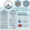 SMRITI Hanging Jewelry Organizer with Dual Zippered Pockets Canvas Double
