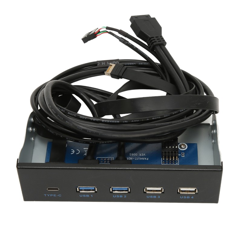 5.25 Inch Media Dashboard 2xUSB3.0 2xUSB2.0 1xType C 10Gbps High