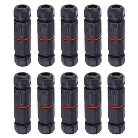 Yosoo Health Gear Caja de Conexiones IP68 Impermeable de 3 Pines 10 Piezas para Exteriores, Conector Rápido sin Tornillos para Iluminación y Equipos Eléctricos