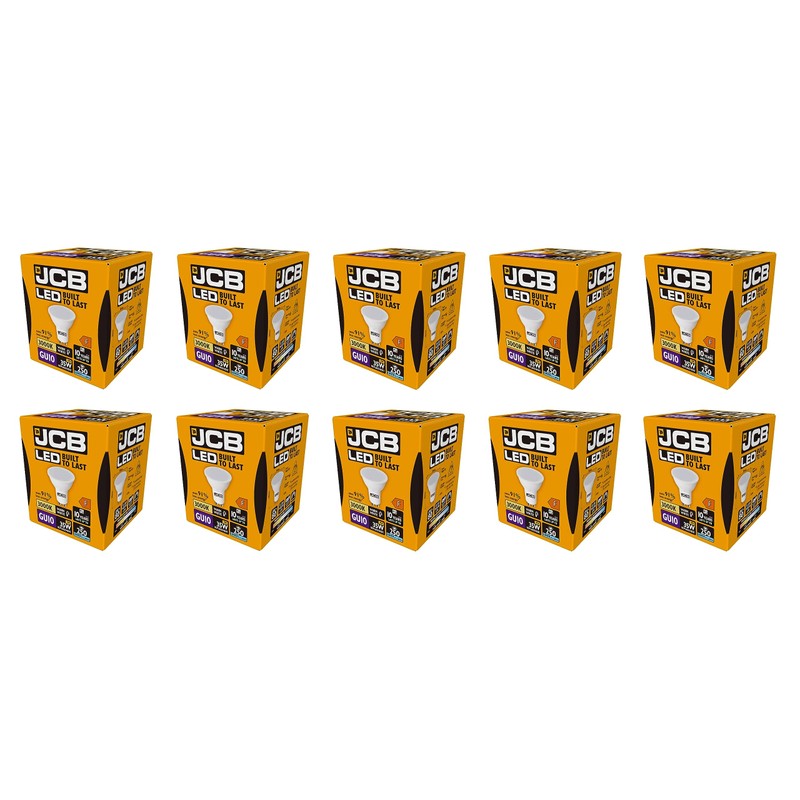 10 X JCB 3w = 35w LED GU10 3000k 3w