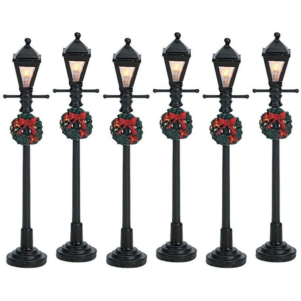 Lemax 64499 - Juego de 6 lámparas de calle con pilas (4,5 V)