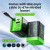 Unbranded 3-in-1 GaN Charger With Expandable 67W Maximum Fast Charging
