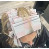 Checkered Pink Aluminum Hair Foils for Highlighting - 5"x10.75" Aluminum