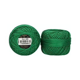 ANCHOR Pearl Yarn, Thickness: 8, Packaging: 10G, Running Length: 82M grün Embroidery Threads