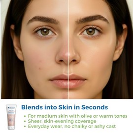 Waxhead Sun Defense Foods Protector Solar Tintado Waxhead Con Óxido De Zinc (Tinte Medio Transparente) - Protector Solar Mineral Tintado, Crema Bb Hum