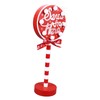 Christmas Stop Here Decor Metal Solid Wood LED Delicate Santa