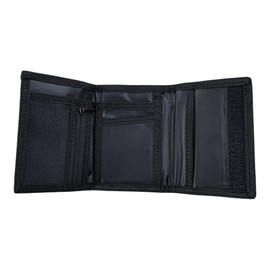 Lorenz Men's 3 Fold Canvas Sports Wallet Casual Black