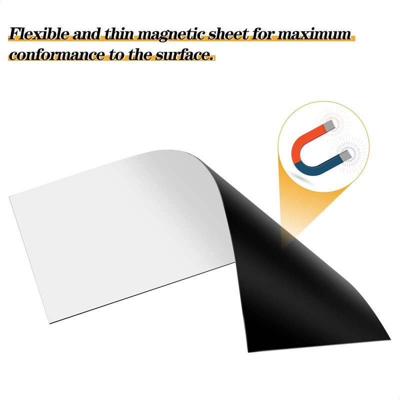 10 Pcs 12" X 4" Bumper Sticker Magnets, Flexible Magnetic