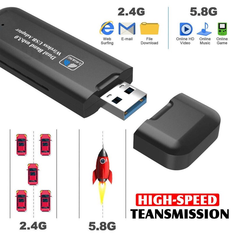 LEDON WiFi Network Receiver, USB 3.0 WiFi Adapter Wireless 1200Mbps