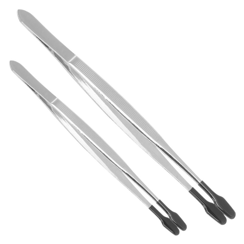 FOMIYES 4sets Stamp Collector Tweezers Stainless Steel Tweezers Set Multi-function
