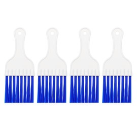 PATIKIL Air Conditioner Fin Comb, 4Pcs Plastic Whisk Brush Condenser Cleaning Brush Refrigerator Coil Fin Cleaner Radiator Repair Tool for AC Unit, White Blue