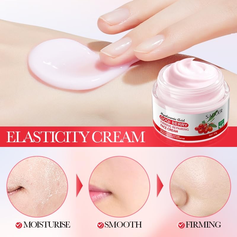 Goji Berry Anti-Wrinkle Firming Repairing Cream cares for delicate skin