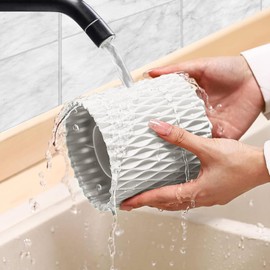 ElegGlo Makeup Brush Holder Organizer,360° Rotating Multi-Functional Pen Holder for Desk Makeup organization and Skincare Storage for Vanity, Desktop, Bathroom (White)