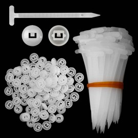 100 Pcs Nylon Cable Ties with Pin & Button Design – Heavy Duty UV Resistant Plastic Zip Ties, Universal Car Bumper Clips & Fasteners for Automotive, Home, and Daily Repair