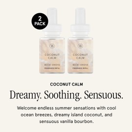 Pura & Becki Owens Home Scent Refill - Smart Home Air Diffuser - Up to 120-Hours of Luxury Fragrance per Refill - Spring & Summer Fragrance - 2 Pack, Coconut Calm