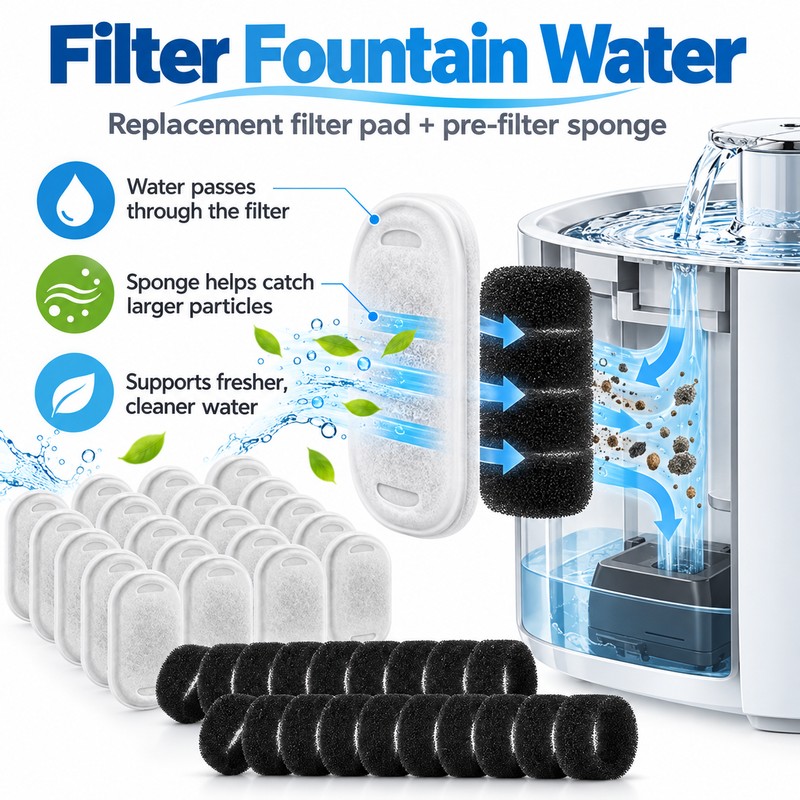 Pet Water Fountain Replacement Filters for Cats & Dogs –