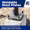 3" x 3" Heavy Duty Square Flat Steel Metal Base