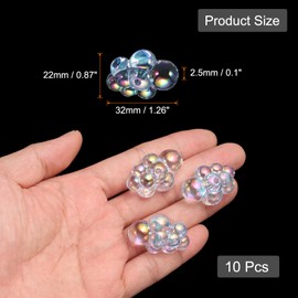 CoCud Bubble Clusters for Miniature Dollhouse Bathtub, 1:16 Scale Acrylic Blue Bubbles - (Applications: for DIY Craft, Fairy Beach Decor), 10-Piece