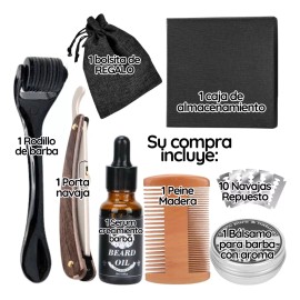 Veraly Kit Barba Cuidado Para Hombres, Herramientas De Aseo 6pcs