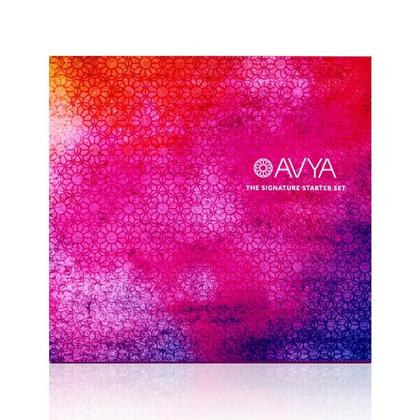 Avya Skincare Discovery Starter Set | Anti-Aging | Gentle Cleanser (15ml) + Anti-Aging Power Serum (10ml) + Eye Bright Cream (5ml) + Night Moisturizer (10ml)