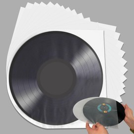 DAOOZHU Vinyl Record Sleeve/Pack of 50 Record Inner Sleeves / LP Protective Sleeves / Transparent Archive Sleeves Antistatic, for 12 Inch Vinyl Records
