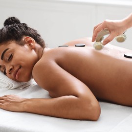 EVIDECO French Home Goods Wellness Wooden Body Massager Wheel 4 Rotable Rollers