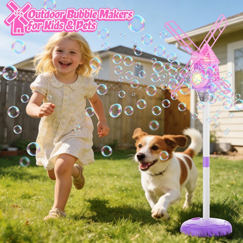 Belemar Windmill Bubble Machine for Kids, Summer Pool Party Bubble