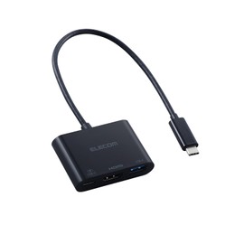 Elecom DST-W11 USB-C Hub Docking Station 3 in 1 PD Support 100W HDMI 4K30Hz High Speed Data Transfer 5Gbps Black