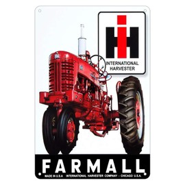 KENSILO Metal Signs Vintage Funny Plaques Poster Wall Decor IH Farmall Tractors Tin Sign for Bar Kitchen Indoor House 12 x 8 inches