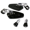 MotorToGo One Pair Silver Stem Black House CNC 7/8" Handlebar