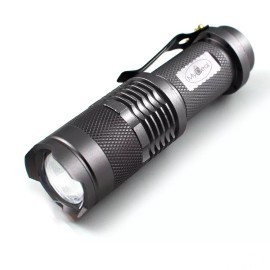 Unbranded Tactical Flashlight 300 Lumens Ultra Bright CREE XPE LED 275m w Batteries - Silver
