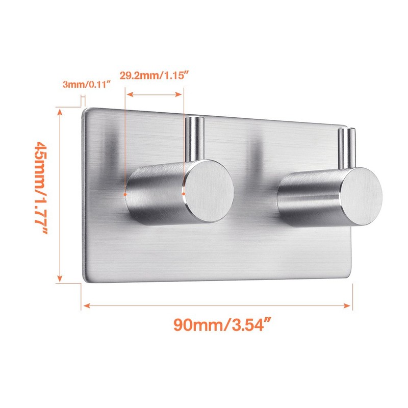 Fotosnow Stainless Steel Waterproof Heavy Duty Wall Hooks (1 Set