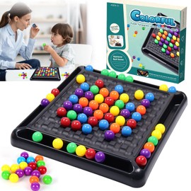 Intellectual Chess Board Double Duel, Board Games, Rainbow Ball Elimination Board Game, Rainbow Ball Board Game, Intellectual Chessboard, Colourful Balls, Chess Board Children's Duel
