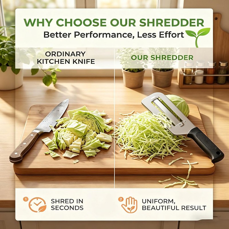 Cabbage Shredder Vegetable Slicer Cole Slaw Knife Lettuce Shredding Hand
