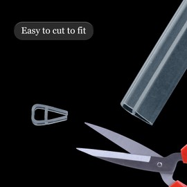 Glass Door Side Seal Strip 100” Frameless Shower Door Sweep for 3/8" Sliding or Swing Framelss Glass Door