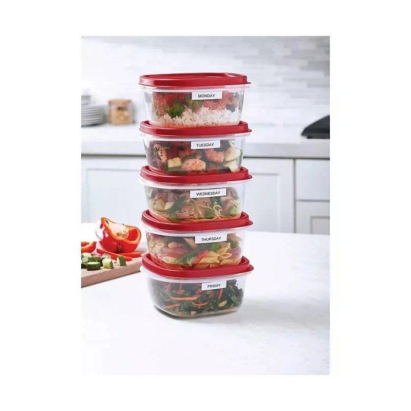 Rubbermaid 50-Piece EasyFind Lids Vented Food Storage Set