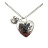 Silver Plated Necklace Mama Love Heart Charm