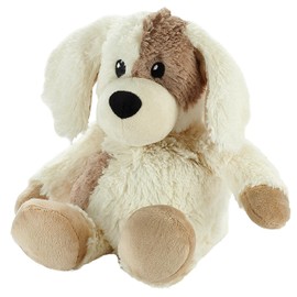 Warmies Plush Puppy Microwavable Wheat Bag with French Lavender Scent, Hot or Cold Weighted Teddy for Relaxation and Warm Relief, Suitable for Adults and Children