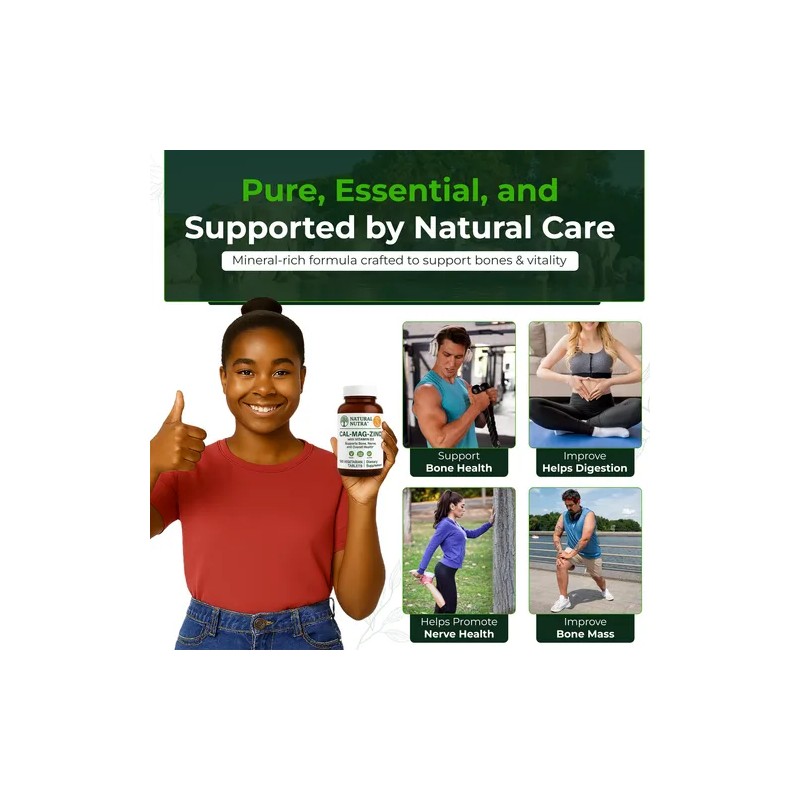 Natural Nutra Cal-mag Zinc Con Vitamina D3 100 Tabletas