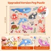 Wooderma Wooden Peg Puzzles for Toddlers 1-3, 2 Pcs Montessori