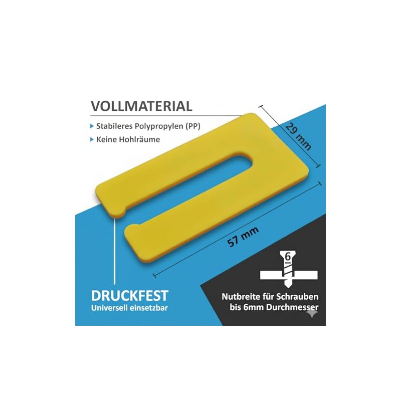 My Plast Pack of 60 1-8 mm Leveling Plates, Glazing