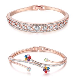 Jewels Galaxy Copper Charm Bracelet for Women (Multi-Colour)(CB-BNG-7605)