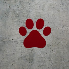 Transparent Decal Stickers of Dog Paw (Burgundy) Premium Waterproof Vinyl Decal Stickers for Laptop Phone Accessory Helmet Car Window Mug Tuber Cup Door Wall Decoration ANDSKUSd19640RE080322