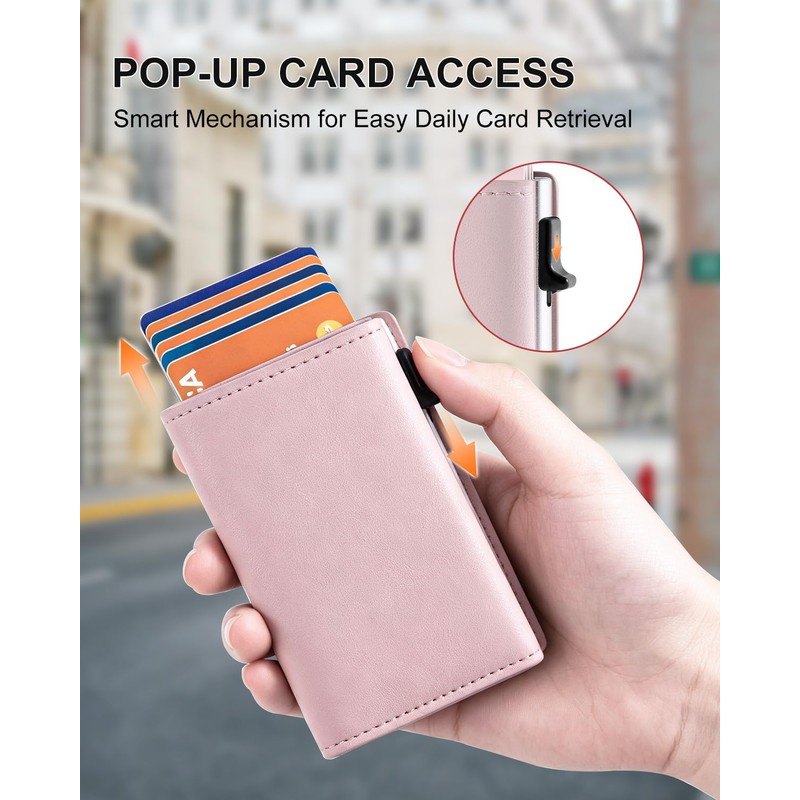 Caronex Womens Wallet with Pop Up Card Holder, RFID Blocking,