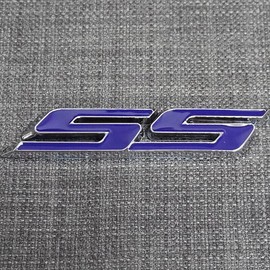 VIDOJI 3pcs SS Side Emblem Badge Nameplates 3D Raised Strong Adhesive Replacement for Impala Cobalt Camaro 2010-2016 (Blue)