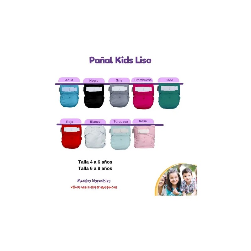 Pañal Ecológico Filtro Bambú Talla Kids (de 6 A 8